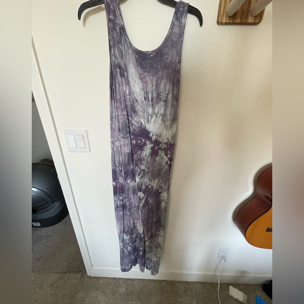 Handmade, tie dye maxi dress, Purple